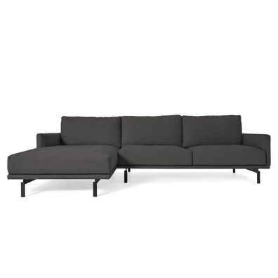 Sofa Galene 4-Sitzer mit Longchair links grau 314 cm