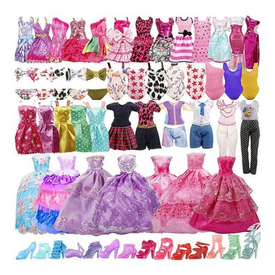 35X Barbie- Puppenkleider Brautkleid Party Prom Sommer Strandkleid Sueße Kleidung