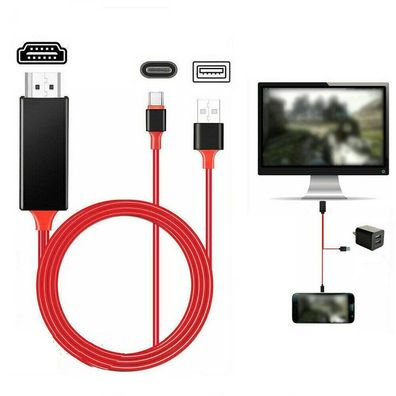 USB-C Typ-C zu auf HDMI 4K HD TV AV Adapter Kabel fur Macbook Pro Samsung Huawei