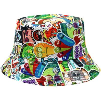 Rick and Morty Cartoon Hut - Rick Hüte Fischerhüte Sonnenhüte Eimerhüte Bucket Hat