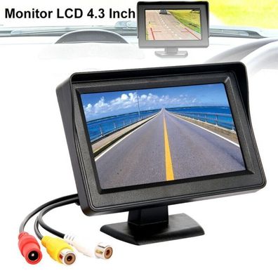 4 3Zoll LCD Auto Rueckfahr Monitor fur Rueckfahrkamera TFT Display Bildschirm KFZ LKW