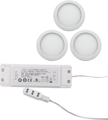 Ritos LED-Leuchtmittel RITOS LED Downlight-Set, 3 x 5 W, Weiß