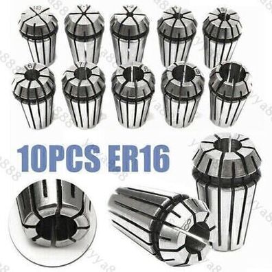 10pcs ER16 1-10mm Spannzangenfutter fur CNC Industrie Graviermaschine einsetzbar