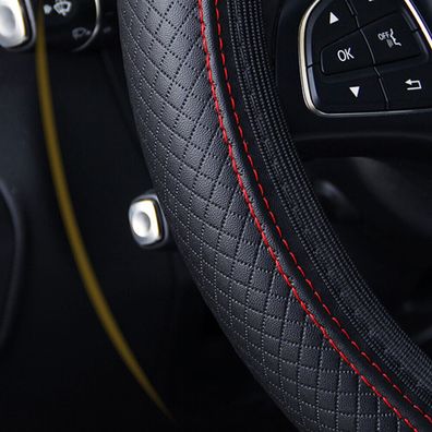 Lenkradbezug Leder Universal Textur Auto Anti Rutsch Schutz Atmungsaktiv Neu