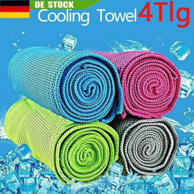 4X Cooling Towel Sport Fitness Mikrofaser Handtuch Kuehltuch kuehlendes Handtuch