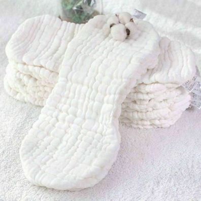 10 Stueck reine Baumwolle wiederverwendbar Baby Tuch 12 Schichten Windel Einlagen