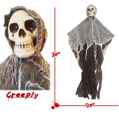 2 * Halloween Party Hängende Dekorationen Horror Skelett Outdoor Indoor Requisiten