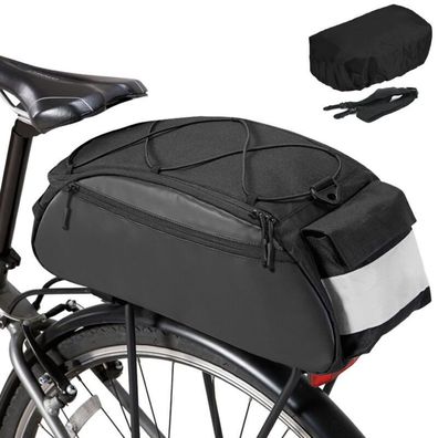 10L Fahrradtasche Gepäckträgertasche Multifunktional Satteltasche + Regenschutz