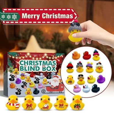 Weihnachten Adventskalender 24Tage Gummi Enten fur Kinder Badespielzeug Geschenk