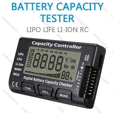 fur LiFe LiPo Li-ion NiMH Nicd Batterie Akku Digital Kapazität Tester Checker