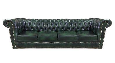 Luxus Viersitzer Sofa Couch Leder Chesterfield Wohnzimmer Polstermöbel
