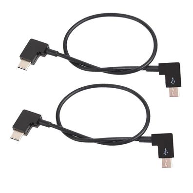 2x rechtwinkliger USB C Stecker auf USB C Stecker Kurzes Kabel