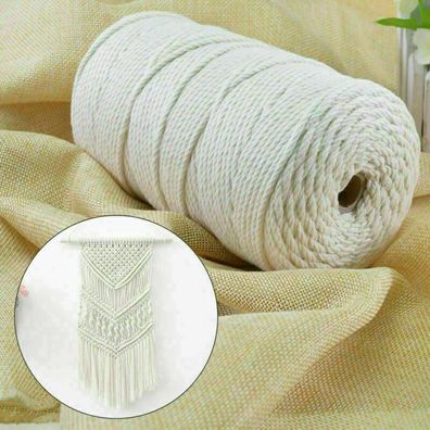 Makramee Garn Baumwolle Schnur - 3mm * 200m - zum basteln - Natur - Faden - Seil *