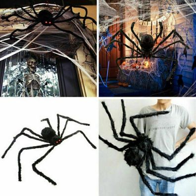 200CM Riesen Spinne Tarantula Pluesch Halloween Deko Geisterhaus Dekoration