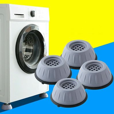 4X Waschmaschine Fueße Pads Anti-Vibration Fußpolster Erhöhen Anti-Rutsch *