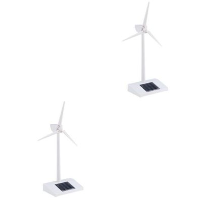 2x Windmuehle Modell fur Wissenschaft Ausstellung Solar Energie Windmuehle