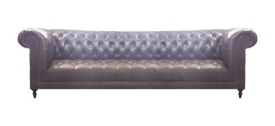 Polstermöbel Chesterfield Viersitzer Sofa Couch Neu Luxus Leder Sofas