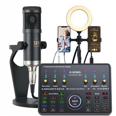 Podcast Device Suit Audio Interface With Heart-Shaped Design Bm800 Microphone For