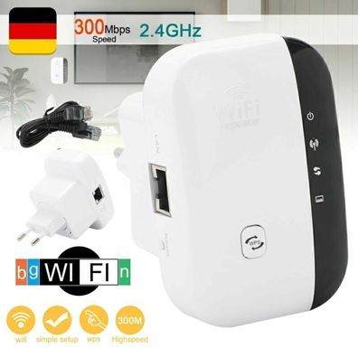 300Mbps WLAN Repeater Router Range Wifi Signal Verstärker Access Point Booster