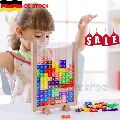 Holz-Tangram Rätsel Puzzle Spielzeug Tetris Spiel Bildungs Kinder Spielzeug TOP