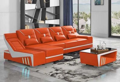 Couchen Designersofa Ecksofa Sofa L Form Orange Couch Sofas Eck Möbel