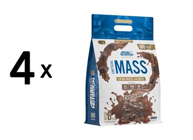 4 x Applied Nutrition Critical Mass Professional (6000g) Chocolate