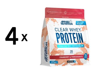4 x Applied Nutrition Clear Whey (875g) Cranberry and Pomegranate