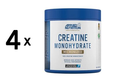 4 x Applied Nutrition Creatine Monohydrate (250g) Unflavoured