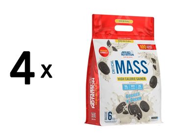 4 x Applied Nutrition Critical Mass Original (6000g) Cookies N Cream