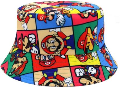Super Mario Bros Hut - Gaming Retro Hüte Fischerhüte Sonnenhüte Eimerhüte Bucket Hats
