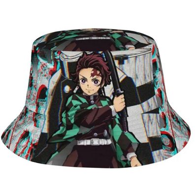 Tanjiro Kamado Hut - Demon Slayer Hüte Fischerhüte Sonnenhüte Eimerhüte Bucket Hats
