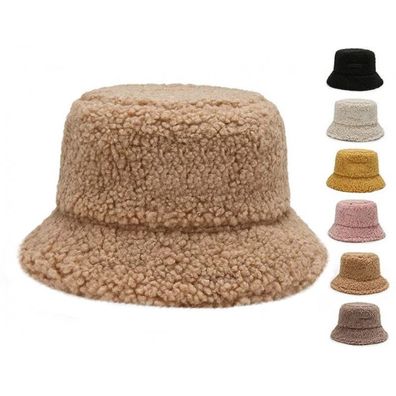 Frauen Lammwolle Hüte - Elegante Warme Fischerhüte Sonnenhüte Eimerhüte Bucket Hats