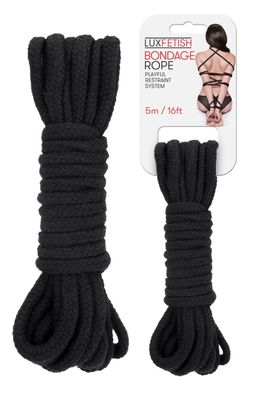 5 m - LUX FETISH Bondage Rope black 5M