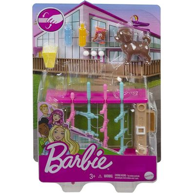 Barbie - Tischfußball mit Zubehör und Hündchen