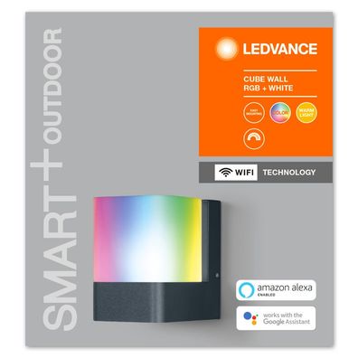 Ledvance - Smart+ Outdoor-Würfel RGBW-Wandleuchte - WiFi - S