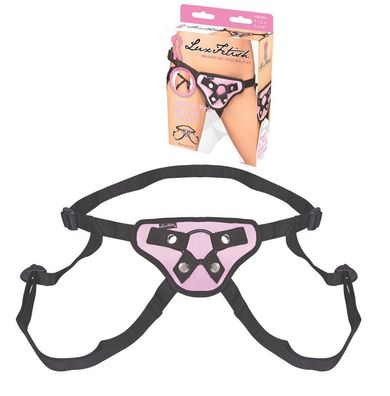 LUX FETISH Pretty In Pink Strap - On Harness