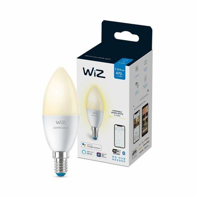 WiZ - Einzelne Glühbirne C37 E14 Farbe Weiß - Smart Home