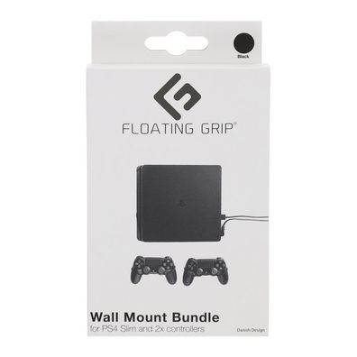 Floating Grip Playstation 4 Slim und Controller Wandhalterung - Bundle (Schwarz)