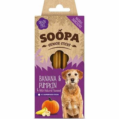 Soopa Senior Dental Sticks mit Banane, Kürbis und Leinsamen 100 g