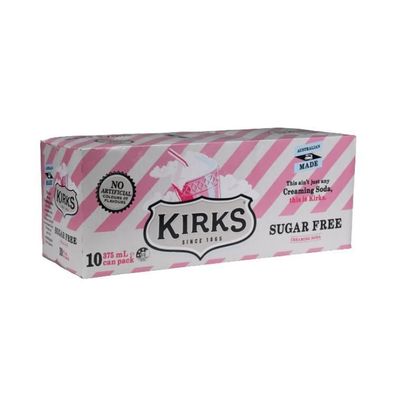 Kirks Creaming Soda Sugar Free Karton 10x375 ml
