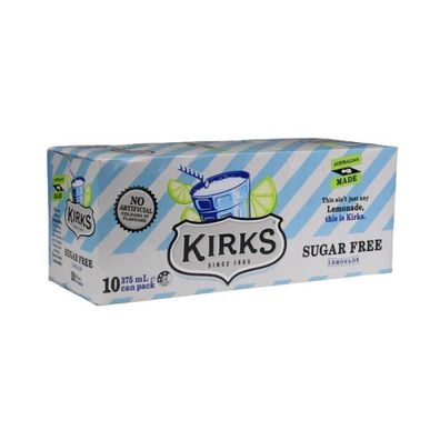 Kirks Lemonade Sugar Free Karton 10x375 ml