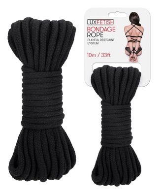 10 m - LUX FETISH Bondage Rope black 10M
