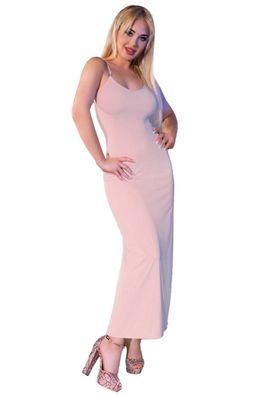 Chilirose Langes Kleid CR4379 light pink - (L, M, S)