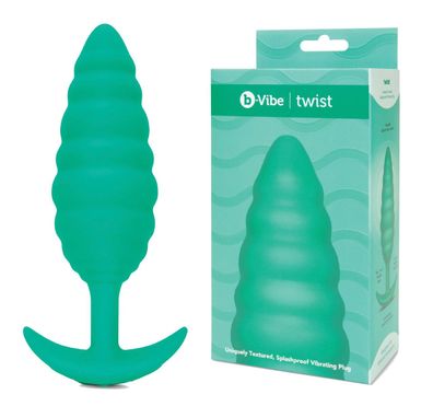 b - Vibe Twist Texture Plug Green