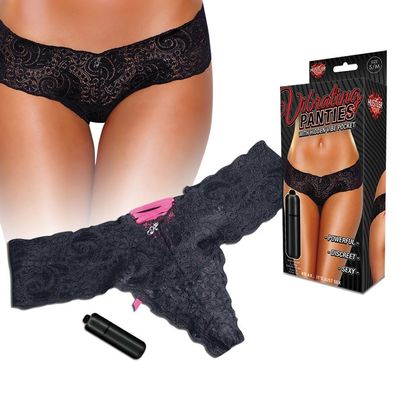 Hustler Vibrating Panties black/ pink - (M/ L, S/ M)