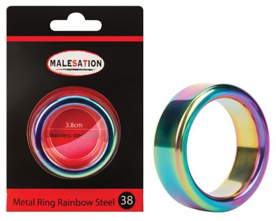 Malesation Metal Ring Rainbow Steel - (38,44,48)