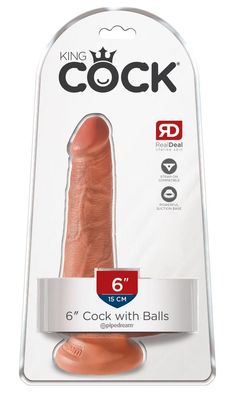 King Cock - 6'' Cock with Balls - (div. Farben)