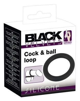 Black Velvets - Silicone Cock and Ball Loop