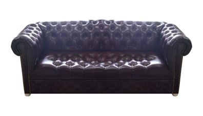 Braun Polster Möbel Wohnzimmer Luxus Sofa Dreisitze Couch Einrichtung