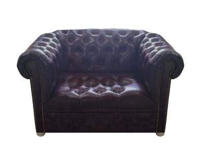 Luxus Braun Sessel Wohnzimmer Polstermöbel Couch Leder Sitz Einrichtung